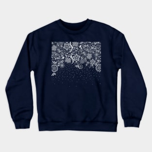 Elegant white lace floral and confetti design Crewneck Sweatshirt